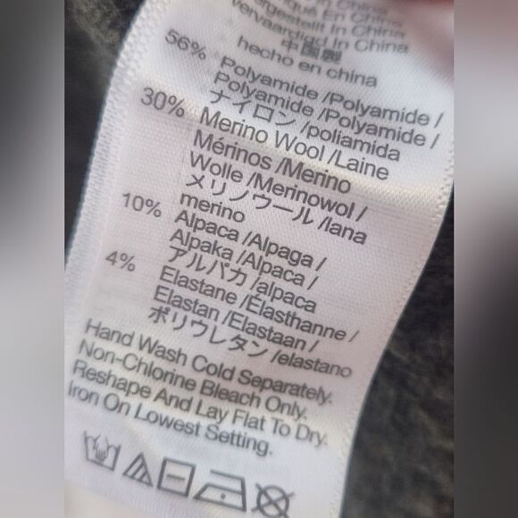 MADEWELL Kent M Sage Green WOOL ALPACA Blend Soft Pockets Women Open Cardigan - Picture 5 of 8